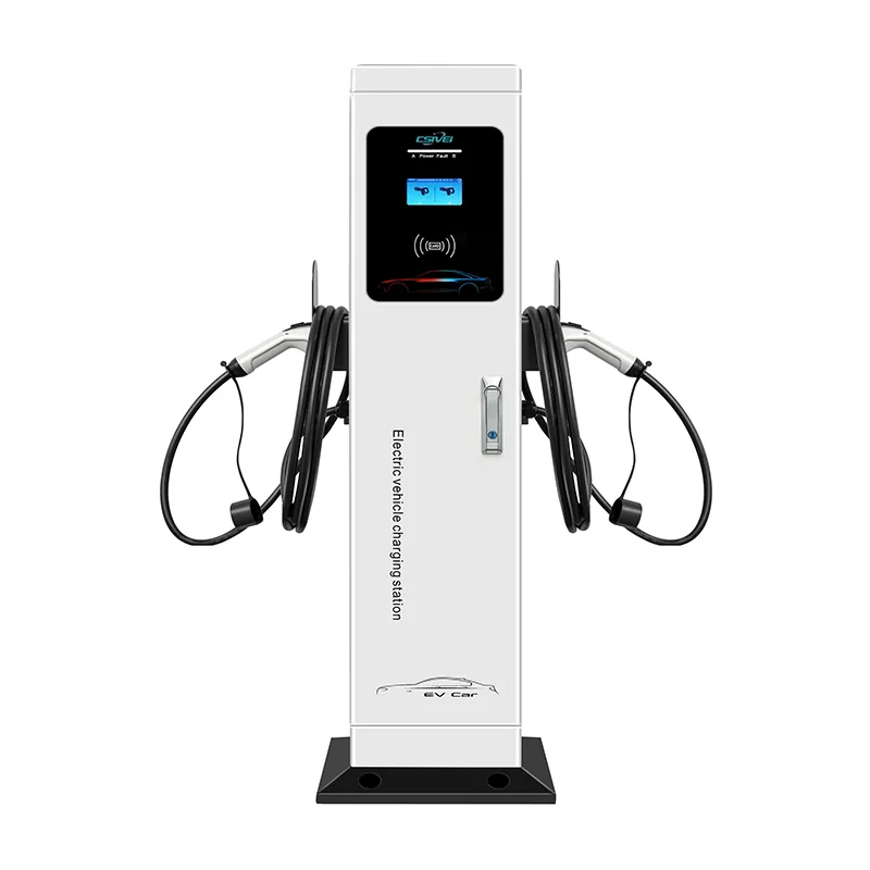 Staande DC EV-oplader met twee pistolen